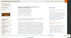 Desktop Screenshot of metodologiasdelainvestigacion.wordpress.com