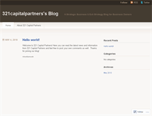 Tablet Screenshot of 321capitalpartners.wordpress.com