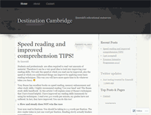 Tablet Screenshot of destinationcambridge.wordpress.com