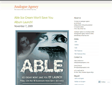 Tablet Screenshot of analogueagency.wordpress.com