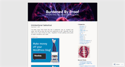 Desktop Screenshot of burdenedbyproof.wordpress.com