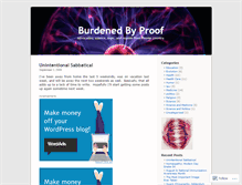 Tablet Screenshot of burdenedbyproof.wordpress.com