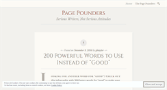 Desktop Screenshot of pagepounders.wordpress.com