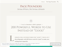 Tablet Screenshot of pagepounders.wordpress.com