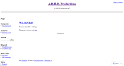 Desktop Screenshot of adhdprod.wordpress.com