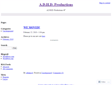 Tablet Screenshot of adhdprod.wordpress.com