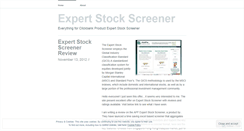 Desktop Screenshot of blogexpertstockscreener.wordpress.com