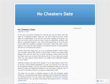 Tablet Screenshot of nocheatersdateonline.wordpress.com