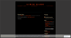 Desktop Screenshot of lirikkaro.wordpress.com