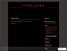 Tablet Screenshot of lirikkaro.wordpress.com