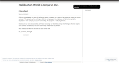 Desktop Screenshot of halliburtonworldconquest.wordpress.com