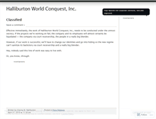 Tablet Screenshot of halliburtonworldconquest.wordpress.com