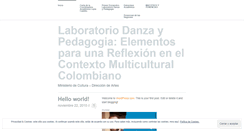 Desktop Screenshot of laboratoriodanzaypedagogia.wordpress.com