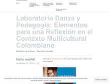 Tablet Screenshot of laboratoriodanzaypedagogia.wordpress.com