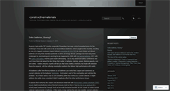 Desktop Screenshot of constructivematerials.wordpress.com