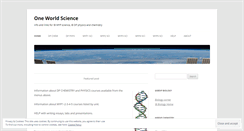 Desktop Screenshot of oneworldscience.wordpress.com