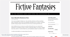 Desktop Screenshot of fictivefantasies.wordpress.com