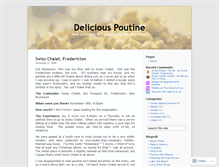 Tablet Screenshot of deliciouspoutine.wordpress.com