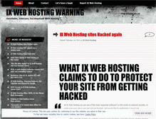 Tablet Screenshot of ixwebhostwarning.wordpress.com