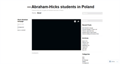 Desktop Screenshot of abrahamhickspolska.wordpress.com