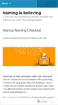 Mobile Screenshot of namingisbelieving.wordpress.com
