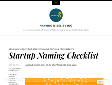 Tablet Screenshot of namingisbelieving.wordpress.com