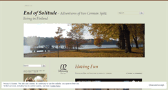 Desktop Screenshot of endofsolitude.wordpress.com