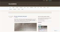 Desktop Screenshot of 12leadekg.wordpress.com