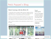 Tablet Screenshot of petitpoppet.wordpress.com