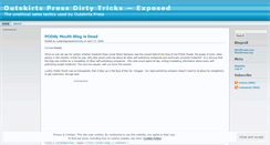 Desktop Screenshot of outskirtspressdirtytricks.wordpress.com