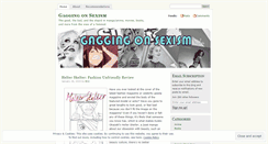 Desktop Screenshot of gaggingonsexism.wordpress.com