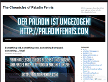 Tablet Screenshot of paladinfenris.wordpress.com