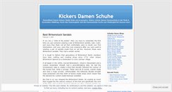 Desktop Screenshot of kickersdamenschuhe.wordpress.com