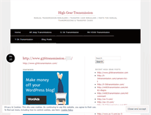 Tablet Screenshot of highgeartransmission.wordpress.com