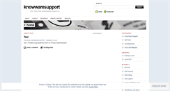 Desktop Screenshot of knowwaresupport.wordpress.com