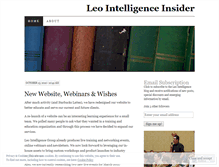 Tablet Screenshot of leointelligence.wordpress.com