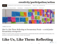 Tablet Screenshot of creativityparticipationaction.wordpress.com