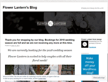 Tablet Screenshot of flowerlantern.wordpress.com