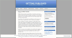 Desktop Screenshot of gettingpublished.wordpress.com