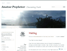 Tablet Screenshot of amateurpropheteer.wordpress.com