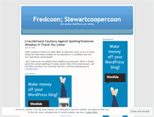Tablet Screenshot of fredcoon.wordpress.com