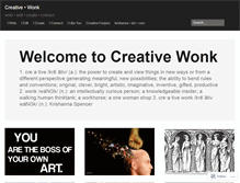 Tablet Screenshot of creativewonk.wordpress.com