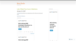 Desktop Screenshot of betahacks.wordpress.com