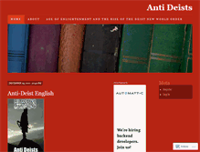 Tablet Screenshot of antideists.wordpress.com