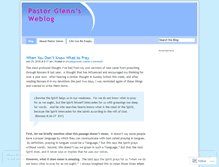Tablet Screenshot of pastorglenn.wordpress.com