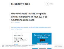 Tablet Screenshot of dmilliner.wordpress.com
