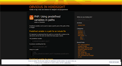 Desktop Screenshot of obviousinhindsight.wordpress.com