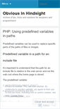 Mobile Screenshot of obviousinhindsight.wordpress.com