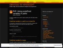 Tablet Screenshot of obviousinhindsight.wordpress.com