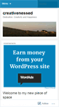 Mobile Screenshot of creativenessed.wordpress.com